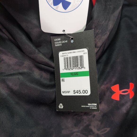 Under Armour Big Boys Fleece Cloud Hoodie black youth large - Picture 6 of 6